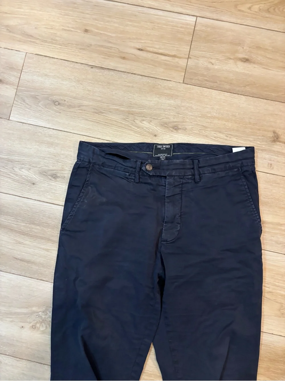 Todd Snyder Pants Men's 30x32 Navy Blue Chino Trousers Cotton Stretch